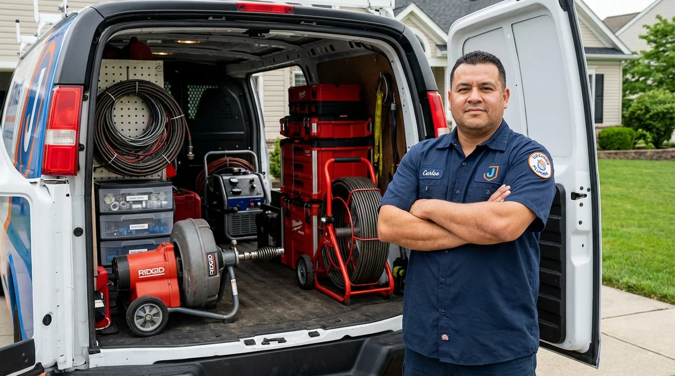 Professional drain cleaning equipment and Johns Plumbing LLC plumber in Duchesne