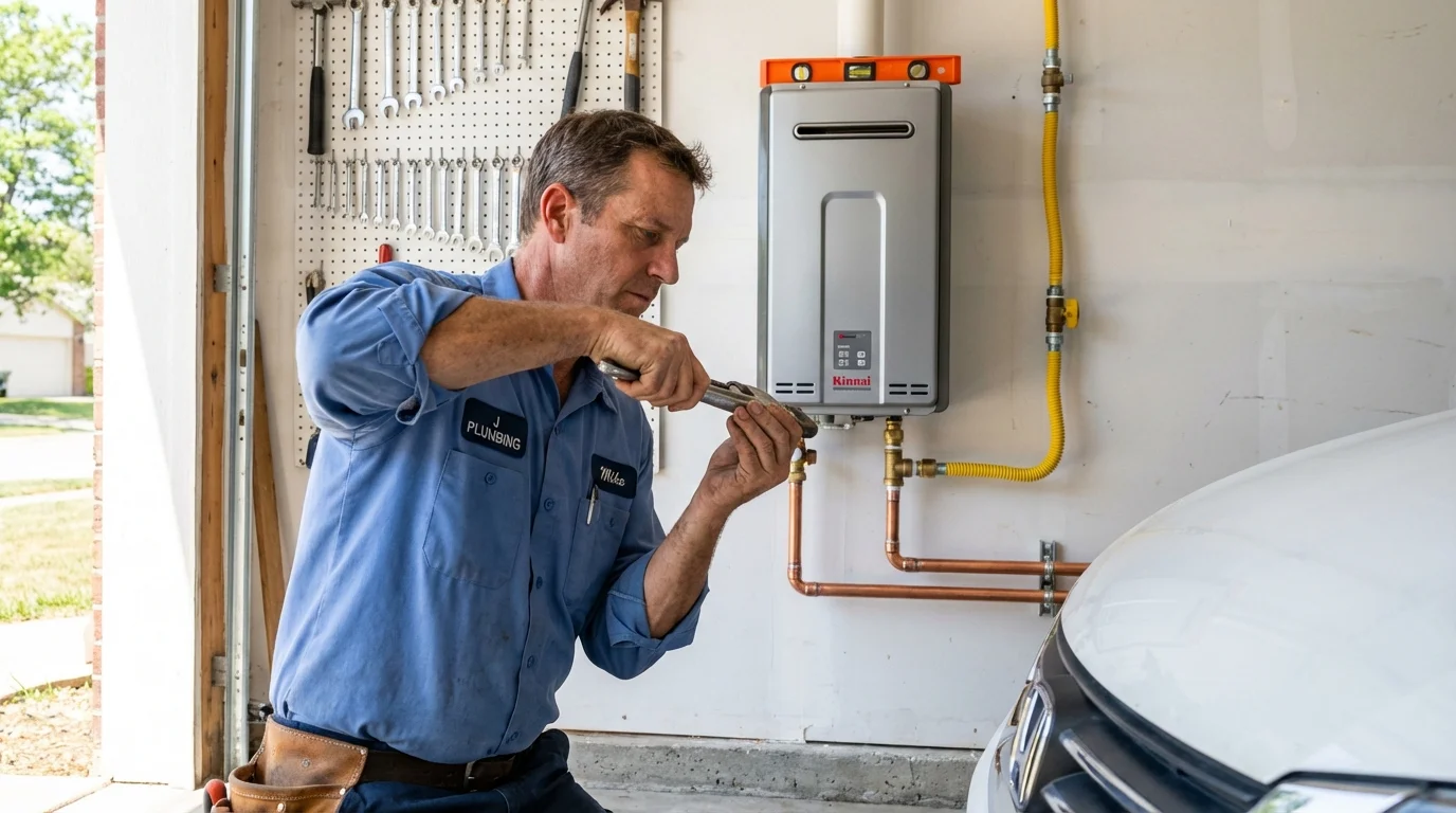Tankless water heater installation by a Johns Plumbing LLC plumber in Duchesne